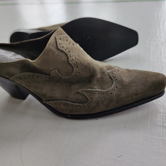 Coldwater Creek Shoes - Leather Western Style Mules Size 8M, Like New